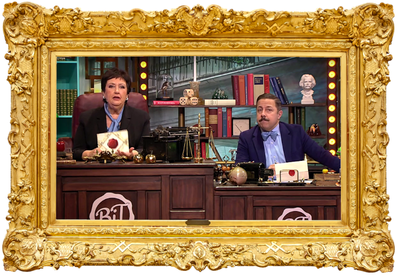 Image of the hosts of the show, Babben Larsson and David Sundin, sat at their desk together during the episode. Image of the hosts of the show, Babben Larsson and David Sundin, sat at their desk together during the episode.