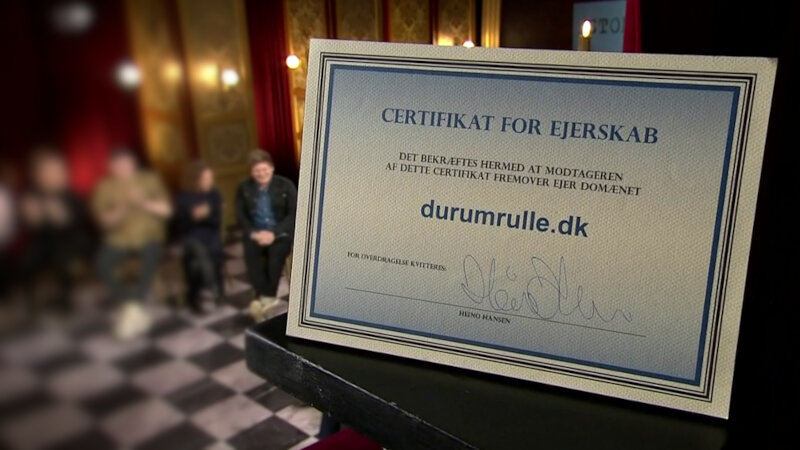Image of the prize up for grabs in this episode: Heino Hansen’s web domain, durumrulle.dk. Image of the prize up for grabs in this episode: Heino Hansen’s web domain, durumrulle.dk.