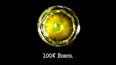Photo of a pineapple ring inside something (a reference to the 'Pile the pineapples on the path' task), with the episode title, '100% Bosco', superimposed on it.