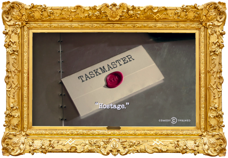 Image of a task brief laid on a metallic surface, with the episode title, 'Hostage', superimposed on it. Image of a task brief laid on a metallic surface, with the episode title, 'Hostage', superimposed on it.
