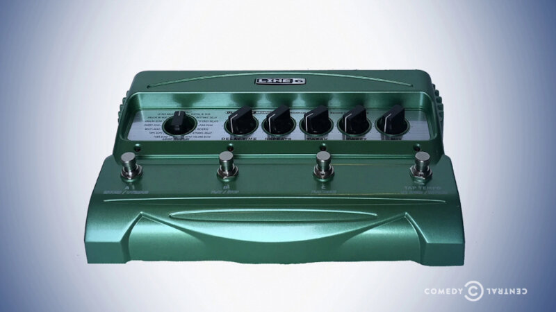 Image of the prize up for grabs in this episode: Reggie Watts’ Line 6 DL4 modeller guitar effects pedal. Image of the prize up for grabs in this episode: Reggie Watts’ Line 6 DL4 modeller guitar effects pedal.