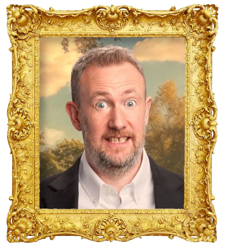 Headshot photo of Alex Horne surrounded with an ornate golden frame. Headshot photo of Alex Horne surrounded with an ornate golden frame.