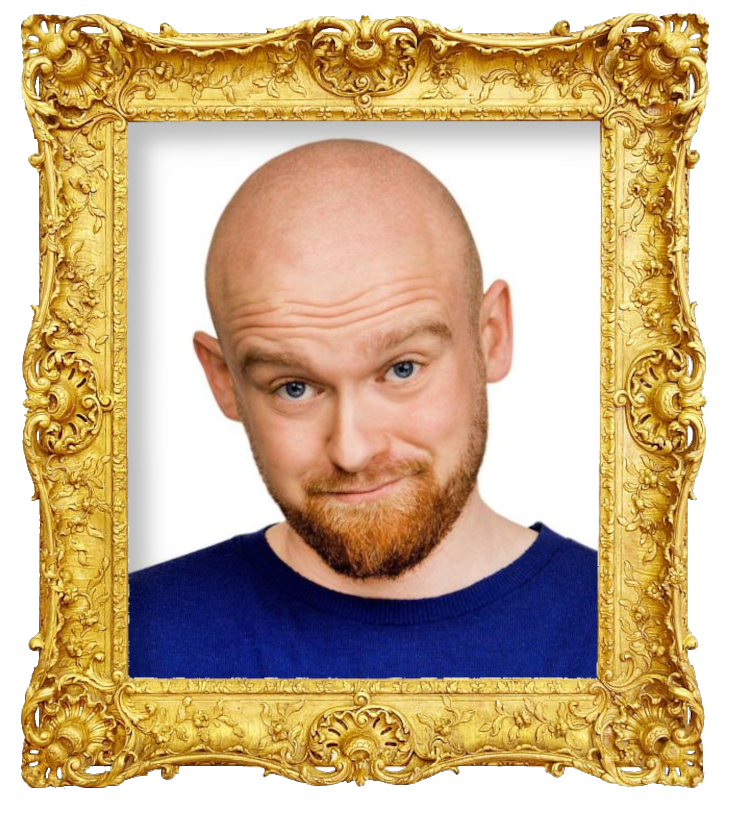 Headshot photo of Mark Le Fêvre surrounded with an ornate golden frame.