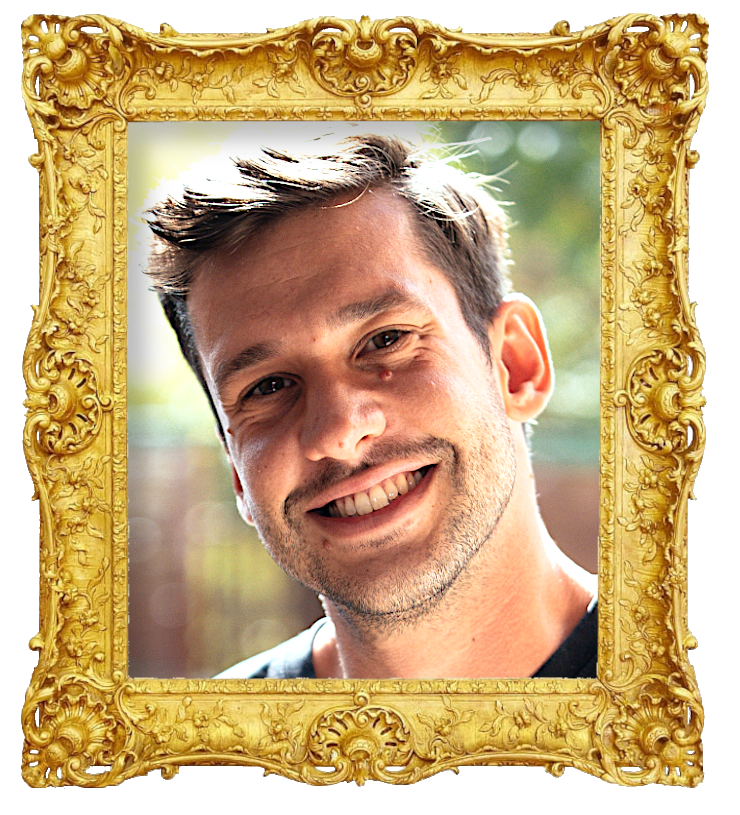 Headshot photo of Ante Travizi surrounded with an ornate golden frame. Headshot photo of Ante Travizi surrounded with an ornate golden frame.