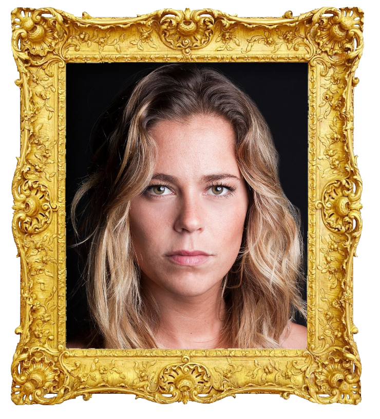 Headshot photo of Inês Aires Pereira surrounded with an ornate golden frame. Headshot photo of Inês Aires Pereira surrounded with an ornate golden frame.
