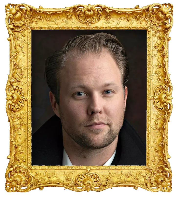 Headshot photo of Dennis 'Ätä' Nylund surrounded with an ornate golden frame. Headshot photo of Dennis 'Ätä' Nylund surrounded with an ornate golden frame.