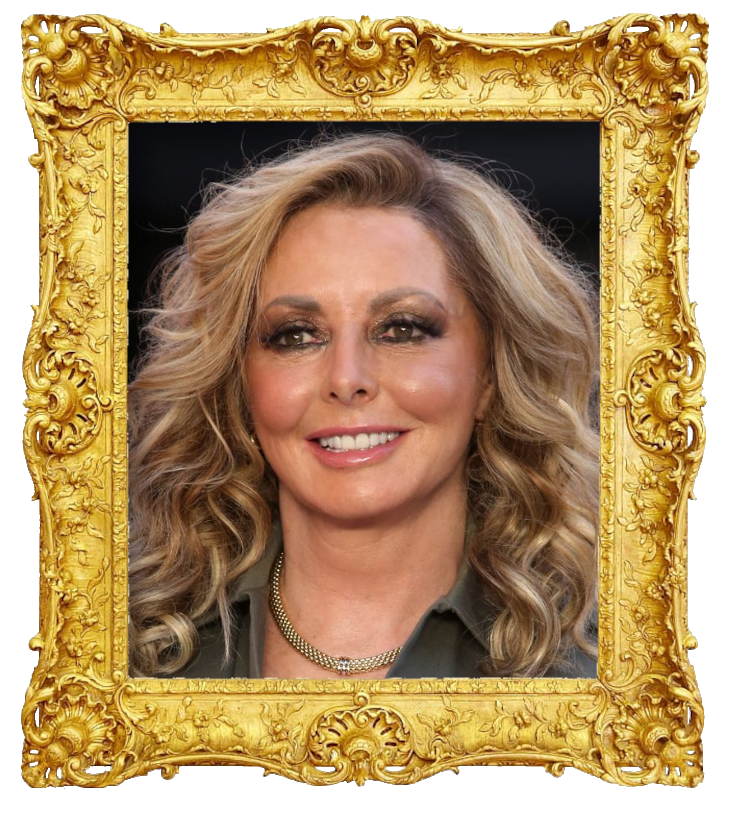 Headshot photo of Carol Vorderman surrounded with an ornate golden frame. Headshot photo of Carol Vorderman surrounded with an ornate golden frame.