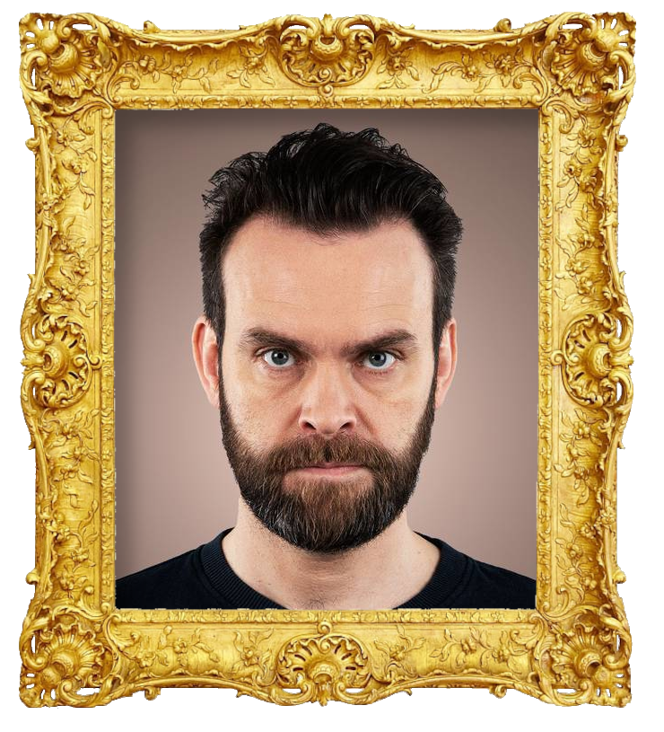 Headshot photo of Vidar Magnussen surrounded with an ornate golden frame.