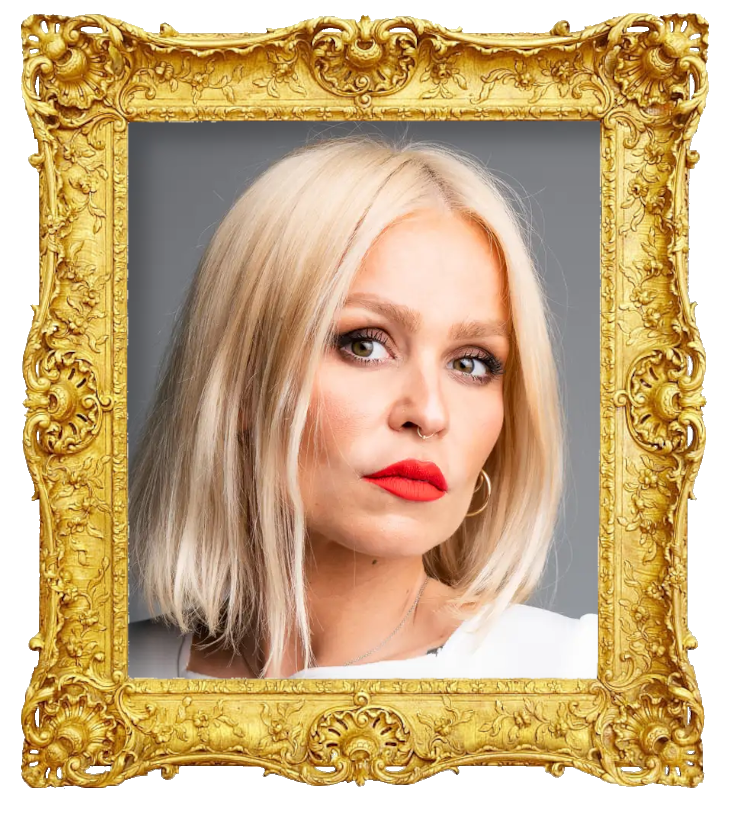 Headshot photo of Aurea surrounded with an ornate golden frame. Headshot photo of Aurea surrounded with an ornate golden frame.