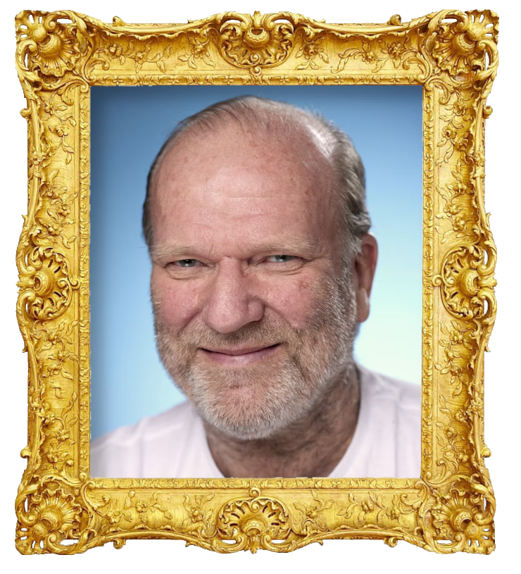 Headshot photo of Ingar Helge Gimle surrounded with an ornate golden frame. Headshot photo of Ingar Helge Gimle surrounded with an ornate golden frame.