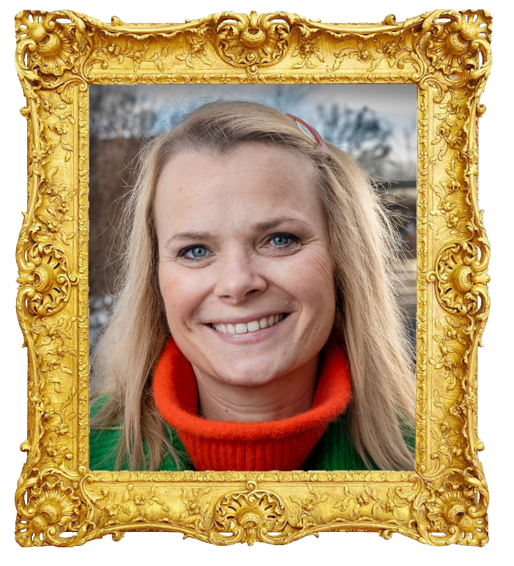Headshot photo of Ingrid Gjessing Linhave surrounded with an ornate golden frame. Headshot photo of Ingrid Gjessing Linhave surrounded with an ornate golden frame.