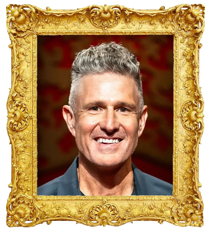 Headshot photo of Wil Anderson surrounded with an ornate golden frame. Headshot photo of Wil Anderson surrounded with an ornate golden frame.