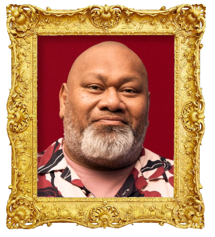 Headshot photo of Tofiga Fepulea’i surrounded with an ornate golden frame. Headshot photo of Tofiga Fepulea’i surrounded with an ornate golden frame.