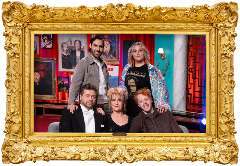 Cover image for the eighth season of the Swedish show Bäst i Test, picturing the cast of the season. Cover image for the eighth season of the Swedish show Bäst i Test, picturing the cast of the season.