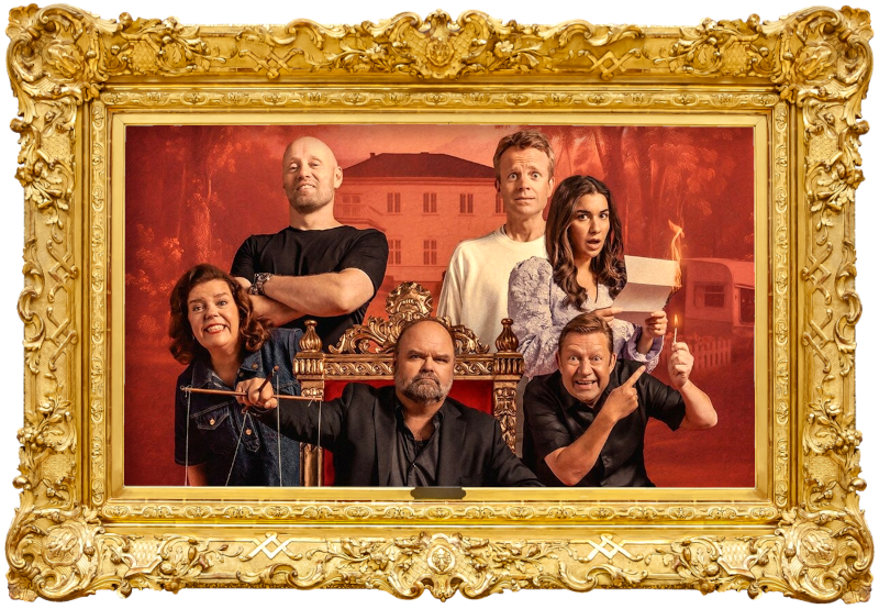 Cover image for the tenth season of the Norwegian show Kongen Befaler, picturing the cast of the season. Cover image for the tenth season of the Norwegian show Kongen Befaler, picturing the cast of the season.