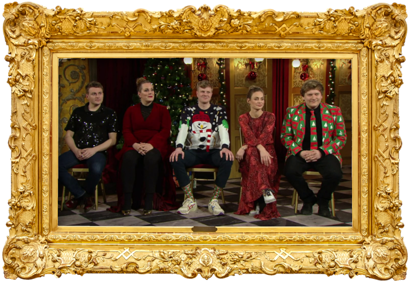 Cover image for the second Christmas special of the Danish show Stormester, picturing the cast of the special. Cover image for the second Christmas special of the Danish show Stormester, picturing the cast of the special.