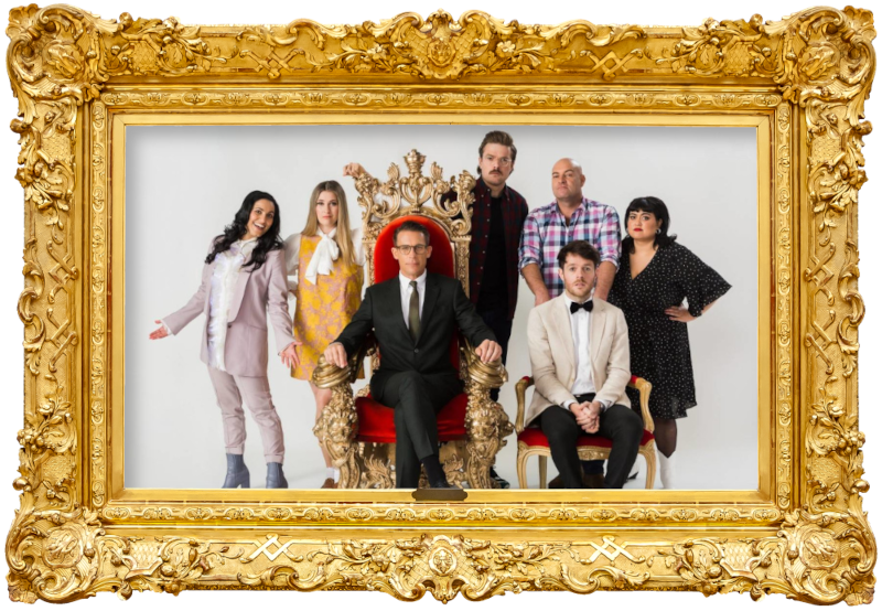 Cover image for the first season of the New Zealand show Taskmaster NZ, picturing the cast of the season. Cover image for the first season of the New Zealand show Taskmaster NZ, picturing the cast of the season.
