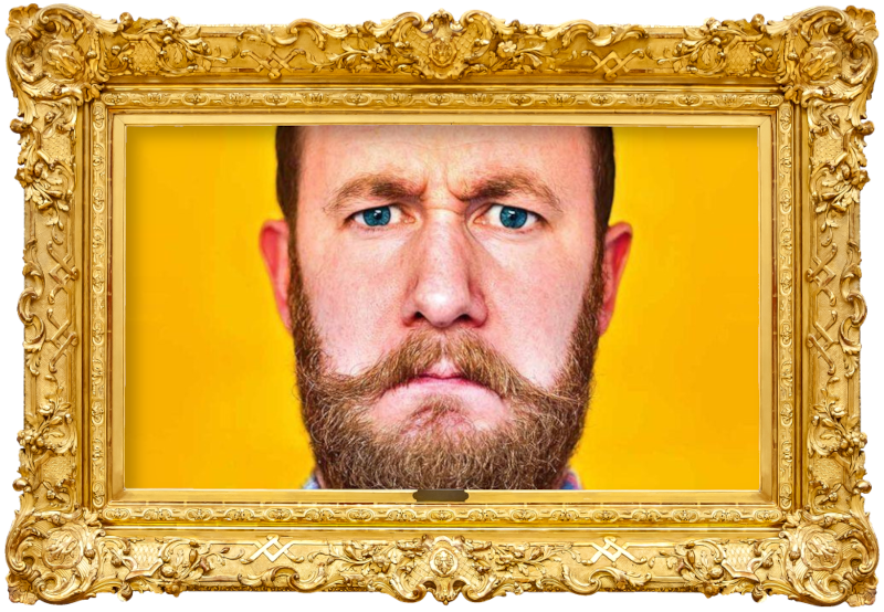 Cover image for the second year of the Edinburgh Fringe show The Taskmaster, picturing the host of the show, Alex Horne. Cover image for the second year of the Edinburgh Fringe show The Taskmaster, picturing the host of the show, Alex Horne.