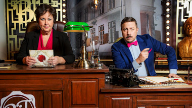 Cover image for the Swedish show Bäst i Test, showing the hosts of the show, Babben Larsson and David Sundin.