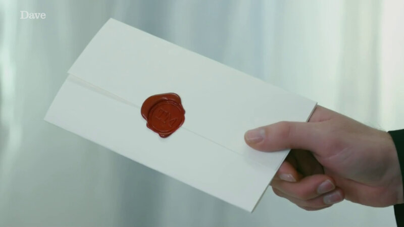Sealed task being offered by Alex Horne's hand in the lab. Sealed task being offered by Alex Horne's hand in the lab.