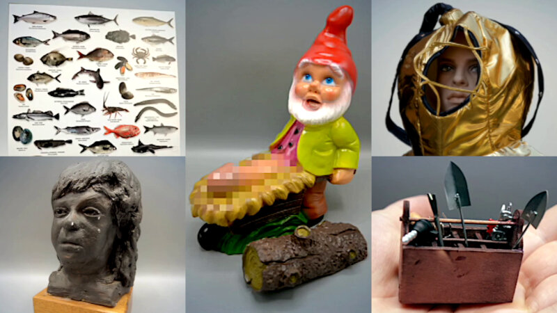 Image of the pool of prize submissions submitted by the contestants in the 'The best thing from a shed' task. Image of the pool of prize submissions submitted by the contestants in the 'The best thing from a shed' task.