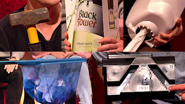 Image of the pool of prize submissions submitted by the contestants in the 'Something with which you have killed' task.