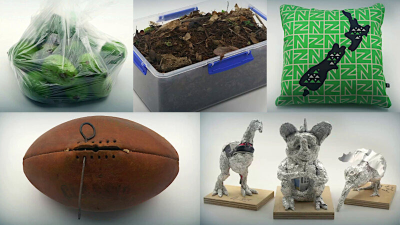 Image of the pool of prize submissions submitted by the contestants in the 'The most New Zealand thing' task. Image of the pool of prize submissions submitted by the contestants in the 'The most New Zealand thing' task.