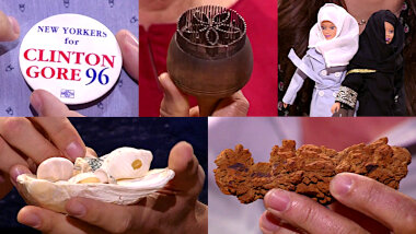 Image of the pool of prize submissions submitted by the contestants in the 'The most foreign item' task.