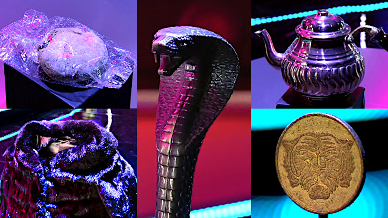 Image of the pool of prize submissions submitted by the contestants in the 'The most outlandish souvenir' task. Image of the pool of prize submissions submitted by the contestants in the 'The most outlandish souvenir' task.