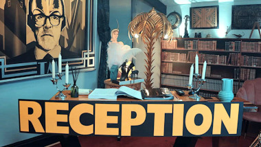A table in the living room is labelled: Reception.